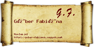 Góber Fabiána névjegykártya